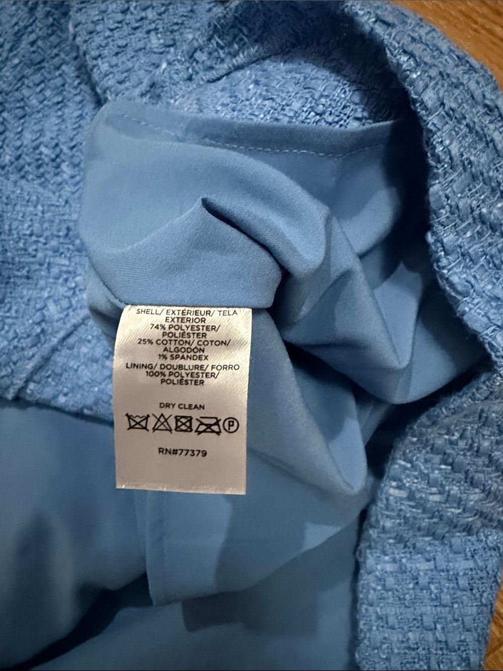 Ann Taylor Tweed Flare Dress in Blue Skies. - Picture 9 of 14